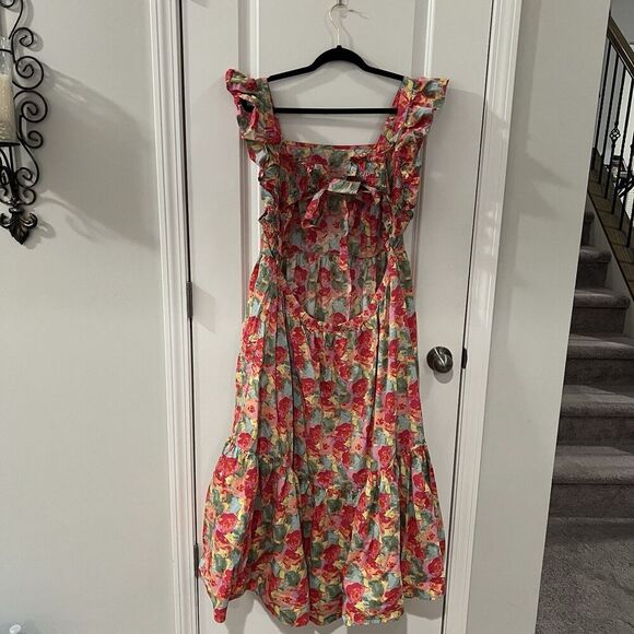 Peyton & Parker Maxi Dress 2X Tiered Open Back - Picture 2 of 4